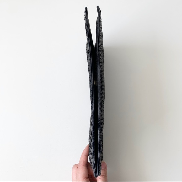 Vintage Snakeskin black leather clutch - Picture 4 of 14
